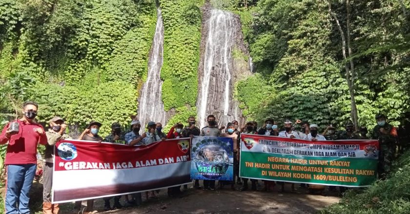 TNI Pasang Pompa Hydram Kades Wanagiri  Siap Lanjutkan Pamsimas