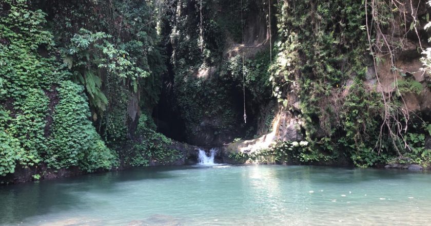 PPKM Level 3, Air Terjun Blue Lagoon Masih Sepi Pengunjung