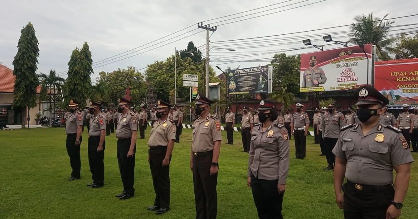 Awal Tahun 2022 Ratusan Personel Polres Buleleng Naik Pangkat