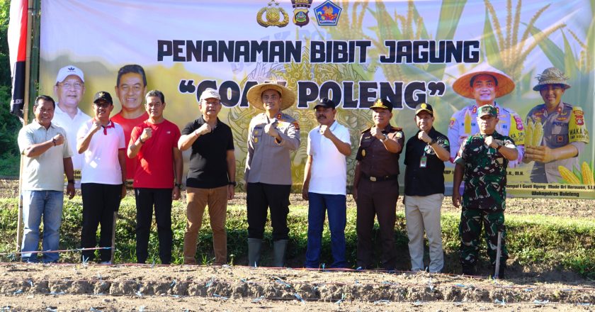 Polisi Tanam Ratusan Bibit Jagung