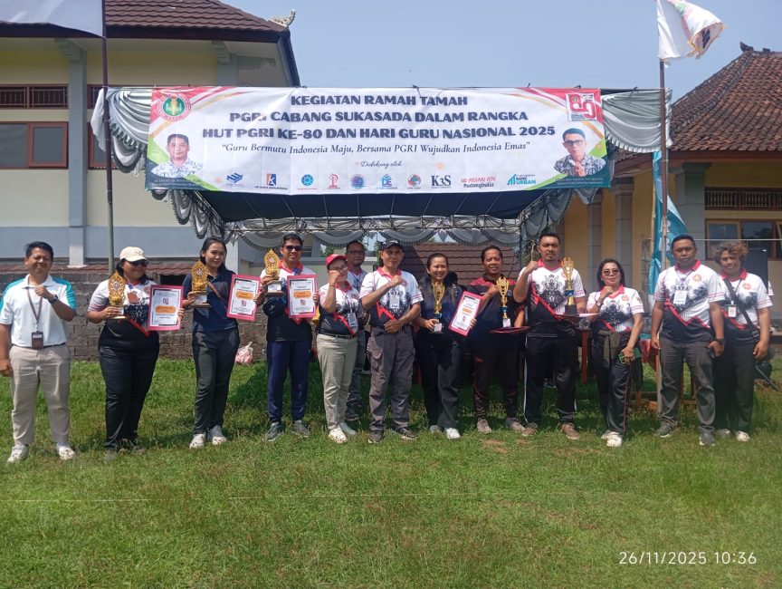 PGRI Cabang Sukasada Bangun Solidaritas Guru Lewat Perayaan HGN dan HUT PGRI