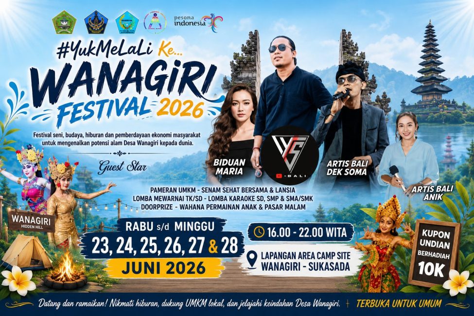 Enam Hari Penuh Hiburan dan UMKM, Wanagiri Festival 2026 Siap Digelar