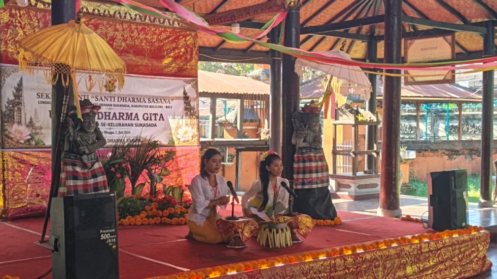 Sekeha Santi Dharma Sasana Gelar Utsawa Dharma Gita Yowana Se-Kelurahan Sukasada